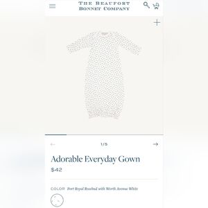 Beaufort Bonnet Company Baby Gown With Rosebud Pattern